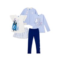 Disney Frozen 2 Girls Fashion Mix And Match, 5-Piece Outfit Set, Sizes 4-16