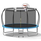 Nazhura Trampoline 12 ft with Enclosure and Basketball Hoop, 1300lbs Capacity