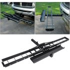 Ecotric 500 LBS Heavy Duty Motorcycle Dirt Bike Scooter Carrier Hitch Rack Hauler Trailer with Loading Ramp