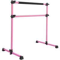 Portable Ballet Barre, 4ft Freestanding Double Ballet Bar with Adjustable Height, Fitness Dance Bar w/Foam Pads for Dancing Stretching, Home Gym Barre Exercise Equipment for Kids & Adults