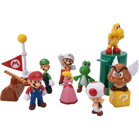 Pack of 8 Super Mario Action Figures Toys All Star Collection, Best Gifts