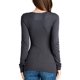 image 1 of KOGMO Womens Seamless Scoop Neck Long Sleeve Top with Ribbed Hem