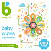 Babyganics Face, Hand & Baby Wipes, Fragrance Free (800 count)