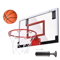 Mini Basketball Hoop 18'x12' Over-The-Door/Wall Indoor w/ Pump 5.5" Ball Set Sport Exercise