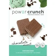 Powercrunch Original Protein Bar, 13g Protein, Chocolate Mint, 7 Oz, 5 Ct