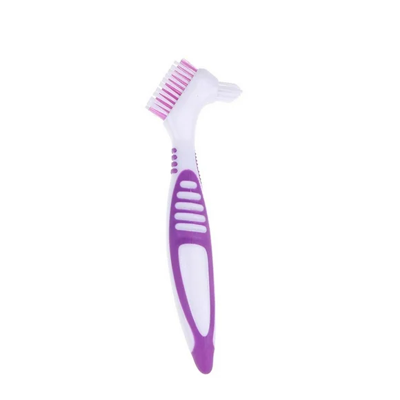 YiFudd Denture Teeth Brush Easy Grip Handle Double Sided Toothbrushes, Deep Clean to Boost A Healthier Smile