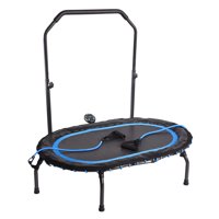 Stamina InTone Oval Fitness Trampoline with Foam Handlebar and Resistance Tubes