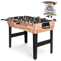 Best Choice Products 2x4ft 10-in-1 Combo Game Table Set w/ Pool, Foosball, Ping Pong, Hockey, Bowling, Chess, and More