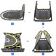 image 5 of Indoor Trampoline for 2 Kids, Parent-Child Twins Trampoline for Toddlers with Adjustable Handle and Safety Pad,Home Gym Exercise Trampoline for Boys Girls, Cardio Trainer, Blue