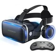Polaris-Sal Vr Headset with Remote Controller[New Version], 3D Glasses Virtual Reality Headset for VR Games & 3D Movies, Eye Care System for iPhone and Android Smartphones