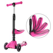 3-in-1 Kick Scooter 3-Wheeled Scooter for Kids & Toddlers Girls or Boys Adjustable Height, LED Flashing Lights, Foldable Seat - Sit or Stand Ride for 2 to 8 Years old Onli