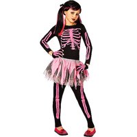 Skeleton Punk Pink Child Halloween Costume