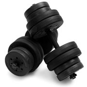 Costway 66LB Weight Dumbbell Set Adjustable Cap Gym Barbell Plates Body Workout Training