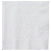 (3 Pack) Paper Cocktail Napkins, 5 in, White, 20ct