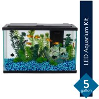 Aqua Culture 5-Gallon Fish Tank LED Aquarium Starter Kit