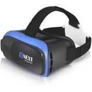 VR Headset Compatible with iPhone & Android Phone - Universal Virtual Reality Goggles - Play Your Best Mobile Games 360 Movies with Soft & Comfortable New 3D VR Glasses | Blue | w/Eye Protection