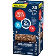 Fiber One Oats and Chocolate Chewy Bars 30 Count