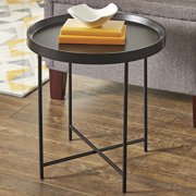 Better Homes & Gardens Montclair Round Accent Table, Black Finish