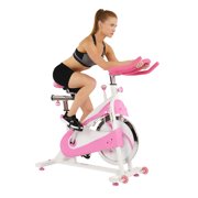 Sunny Health & Fitness P8150 Pink Belt Drive Premium Indoor Cycling Trainer Exercise Bike