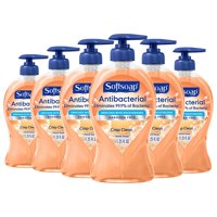(6 Pack) Softsoap Antibacterial Liquid Hand Soap Pump, Crisp Clean - 11.25 Oz