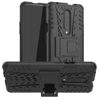 Heavy Duty Case For OnePlus 7T Pro,Dteck Shockproof Combo Hybrid Rugged Dual Layer Protective Case Cover with Kickstand For OnePlus 7T Pro, Black