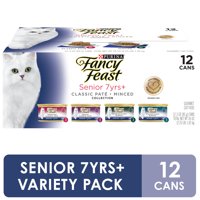 (12 Pack) Fancy Feast High Protein Senior Wet Cat Food Variety Pack, Senior 7+ Chicken, Beef & Tuna Feasts, 3 oz. Cans