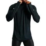 Men's Long Sleeve Compression Shirts Slim Fit Casual Active Sports Base Layer Pullover Athletic Workout Tops