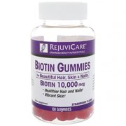 Biotin Gummies, Strawberry Flavor, 10,000 mcg, 60 Gummies