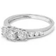 Dazzlingrock Collection 0.90 Carat (ctw) 10k Round Cut Diamond Ladies 3 Stone Engagement Bridal Ring, White Gold, Size 5 - image 2 of 3