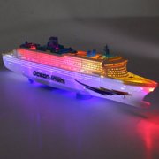 Children's Gift Ocean Liner Cruise Ship Boat Electric Toy Gift Flash LED Light Sound Kid Child Children Tank Flashing Light & Sound