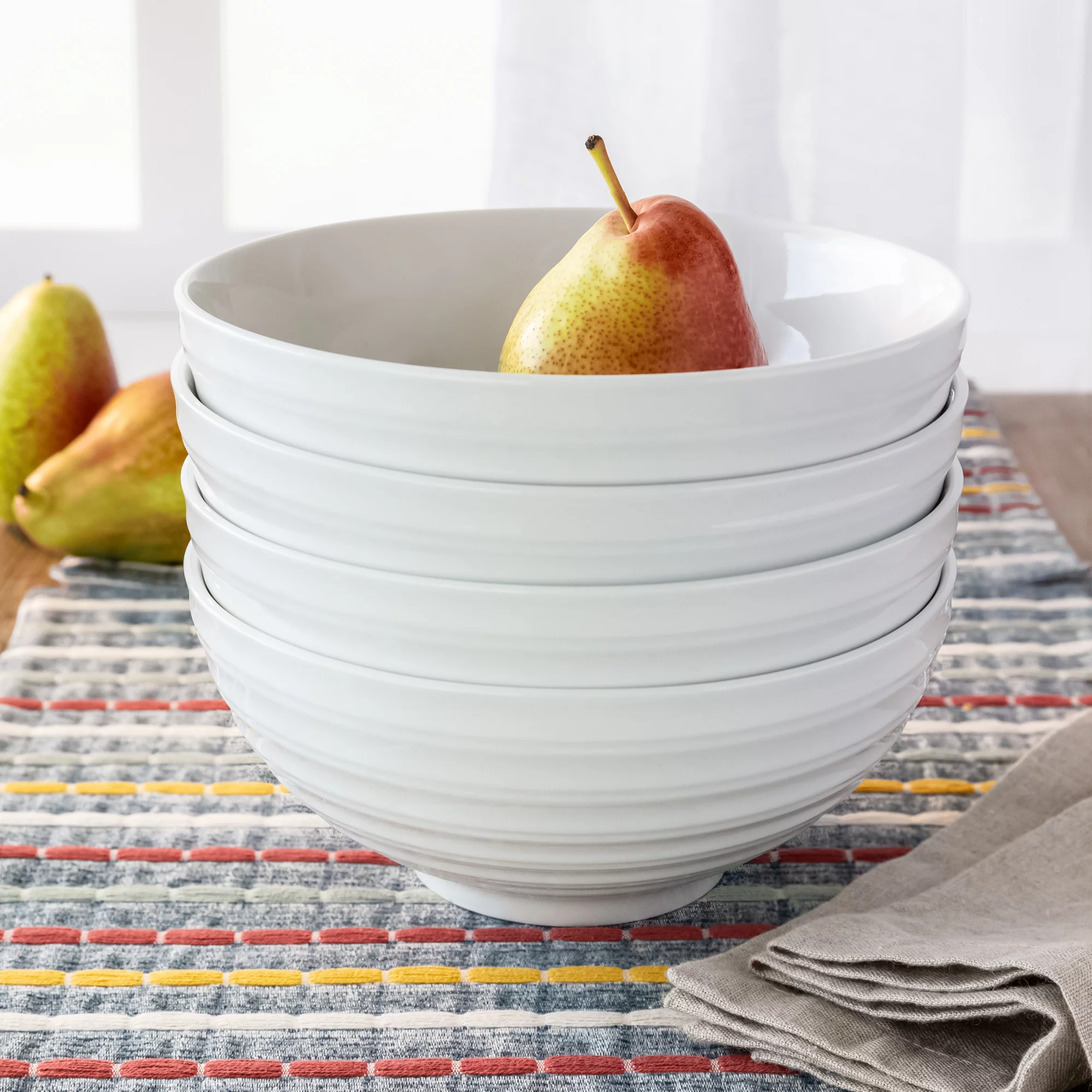 Better Homes & Gardens- White Round Porcelain Serve Bowl