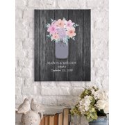 Personalized Bouquet of Love Canvas, Available in 3 Sizes