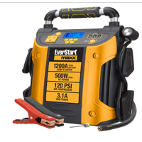 EverStart Maxx Jump Starter and Power Station, 1200 Peak Battery Amps with 500W Inverter and 120 PSI Compressor (J5CPDE)