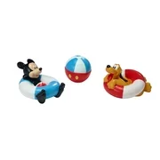 Disney Baby Mickey Mouse Bath Toys - Mickey, Pluto, and Beach Ball Bath Squirter Toys, 3 Pack