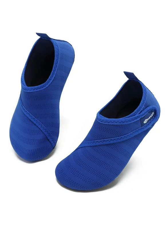 VIFUUR Kids Water Shoes Girls Boys Quick Dry Aqua Socks for Beach Swim Outdoor Sports RoyalBlue