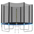 Homfa 10FT Trampoline with Safety Enclosure Net Combo Bounce Jump Outdoor Fitness Trampoline PVC Spring Cover Padding Exercise Trampoline for Kids and Adults