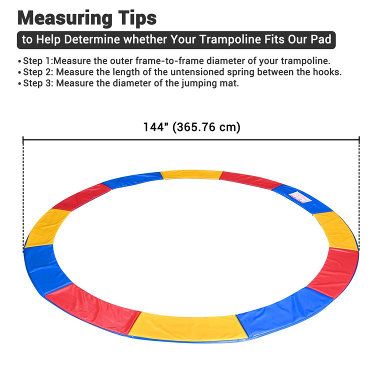 Image 2 of Yescom 12 Ft Universal Replacement Round Trampoline Safety Pad PVC EPE Foam Protection