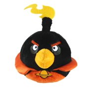 Angry Birds Space 5" Plush With Sound: Powerbomb Black Bird