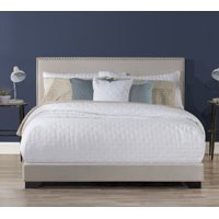Willow Nailhead Trim Upholstered Bed, Multiple Colors and Sizes, by Hillsdale Living Essentials