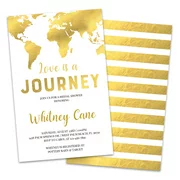 Personalized Love is a Journey Bridal Shower Invitations