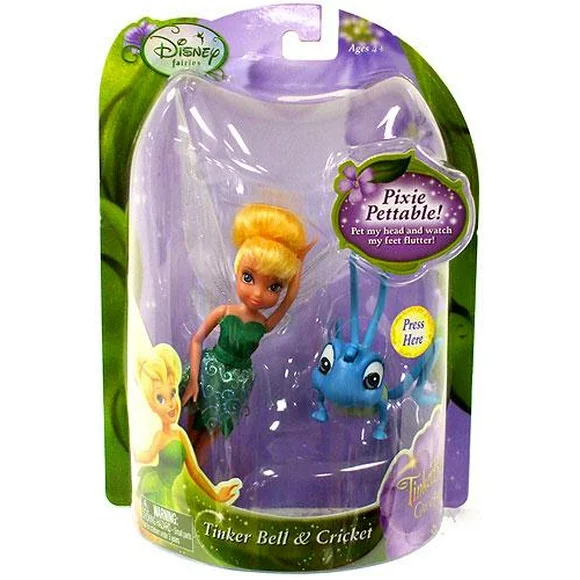 Disney Fairies Tinker Bell & Cricket 4" Figures, 2 Pack
