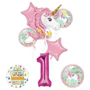 "Believe In Unicorns" 8-Piece Birthday Balloon Bouquet (Click to Select Age)