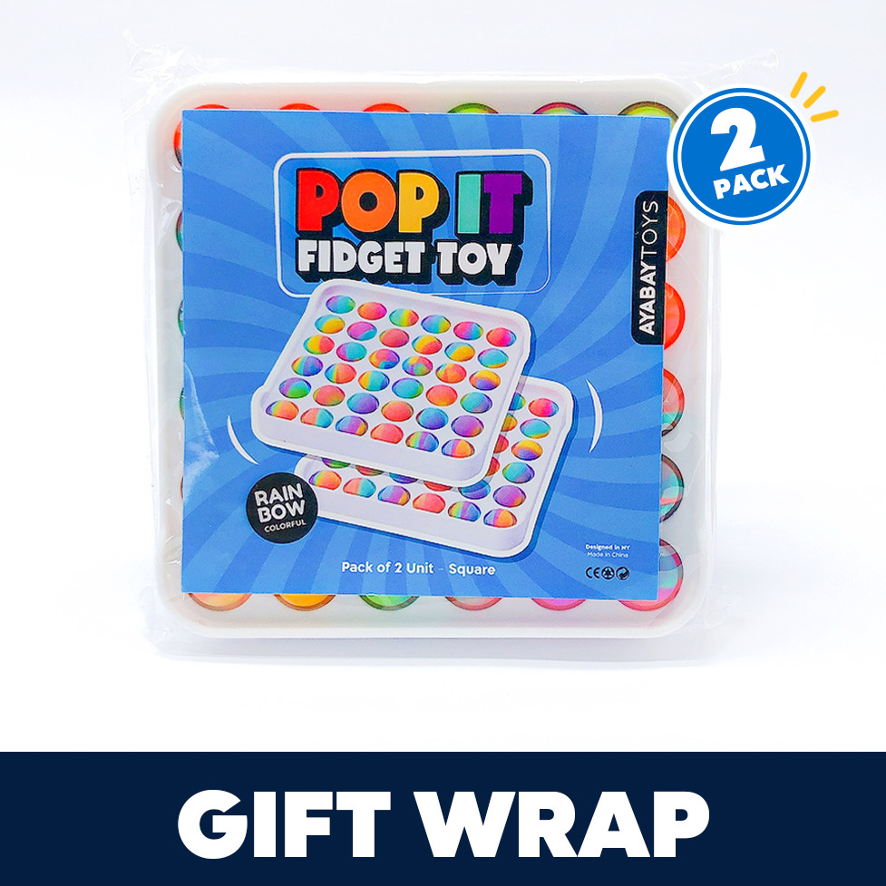 JEEXI Pop Fidget Toy - 3 Pack, Rainbow Colors Push Bubble Sensory
