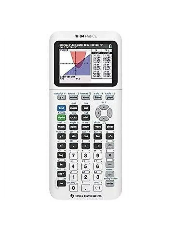 Texas Instruments TI-84 Plus CE Graphing Calculator, White