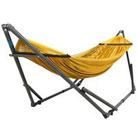 Tranquillo Portable Hammock Stand - Adjustable Stand and Polyester Hammock Net with Carry Bag - Steel / Yellow