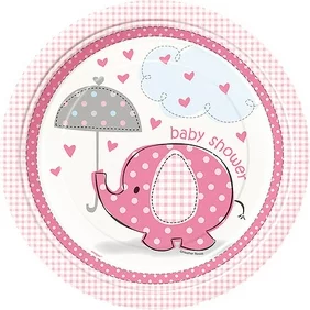 Pink Elephant Baby Shower Supplies