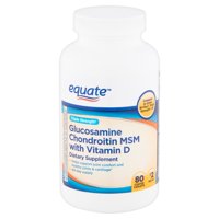 Equate Glucosamine Chondroitin MSM + Vitamin D Coated Caplets, 80 Ct