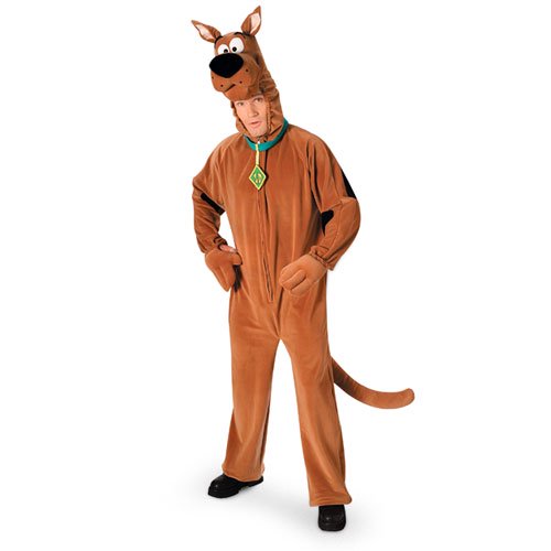 Rubie's Scooby Doo Plush Deluxe Men's Halloween Fancy-Dress Costume for Adult, One Size