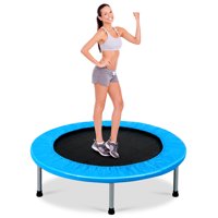 Costway 38'' Rebounder Trampoline Adults and Kids Exercise Workout w/ Padding & Springs