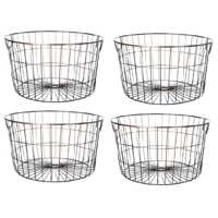 Mainstays Medium Round Wire Copper Basket - 4 Pack